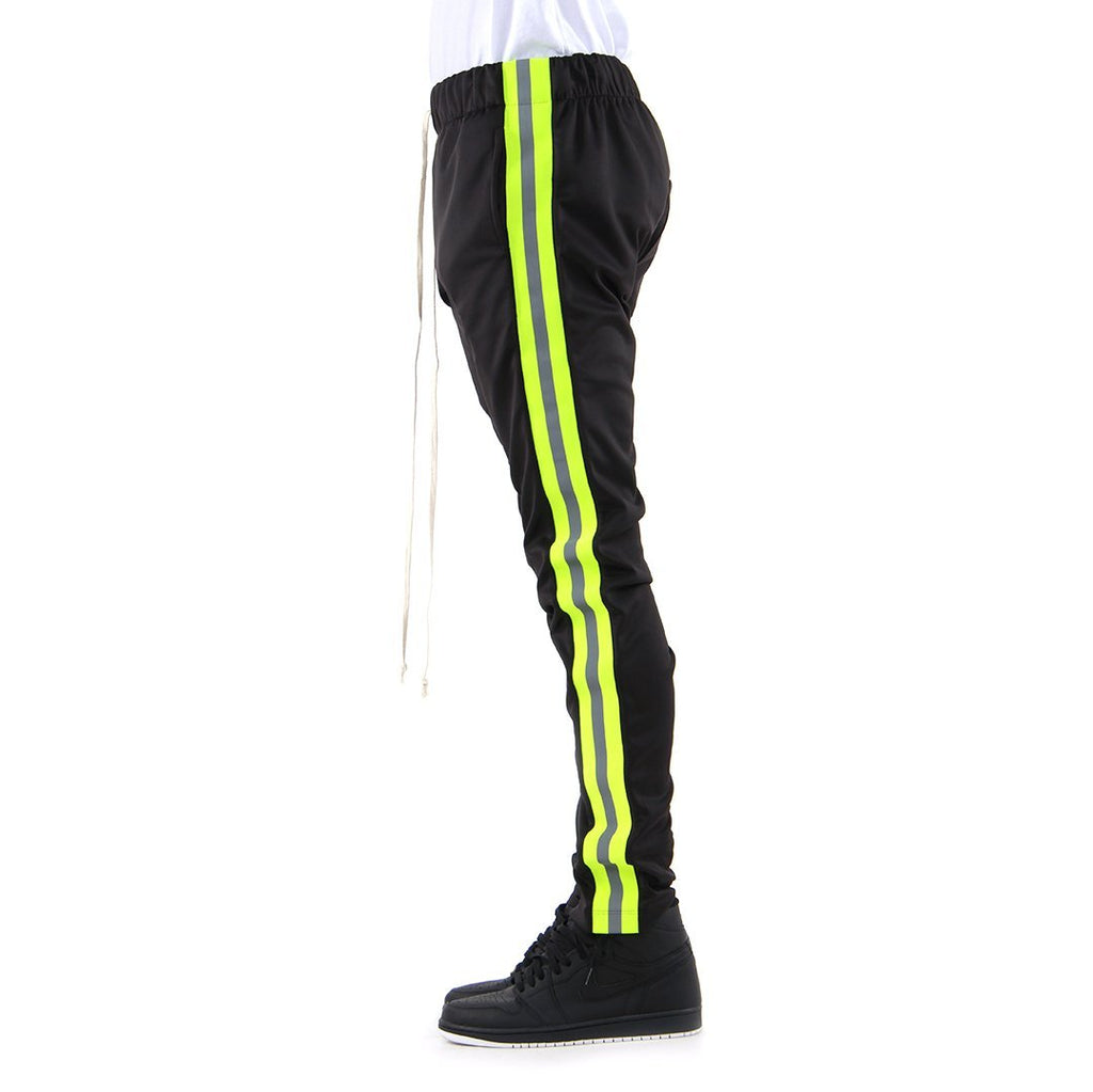 BLACK/YELLOW-Reflective Track Pants